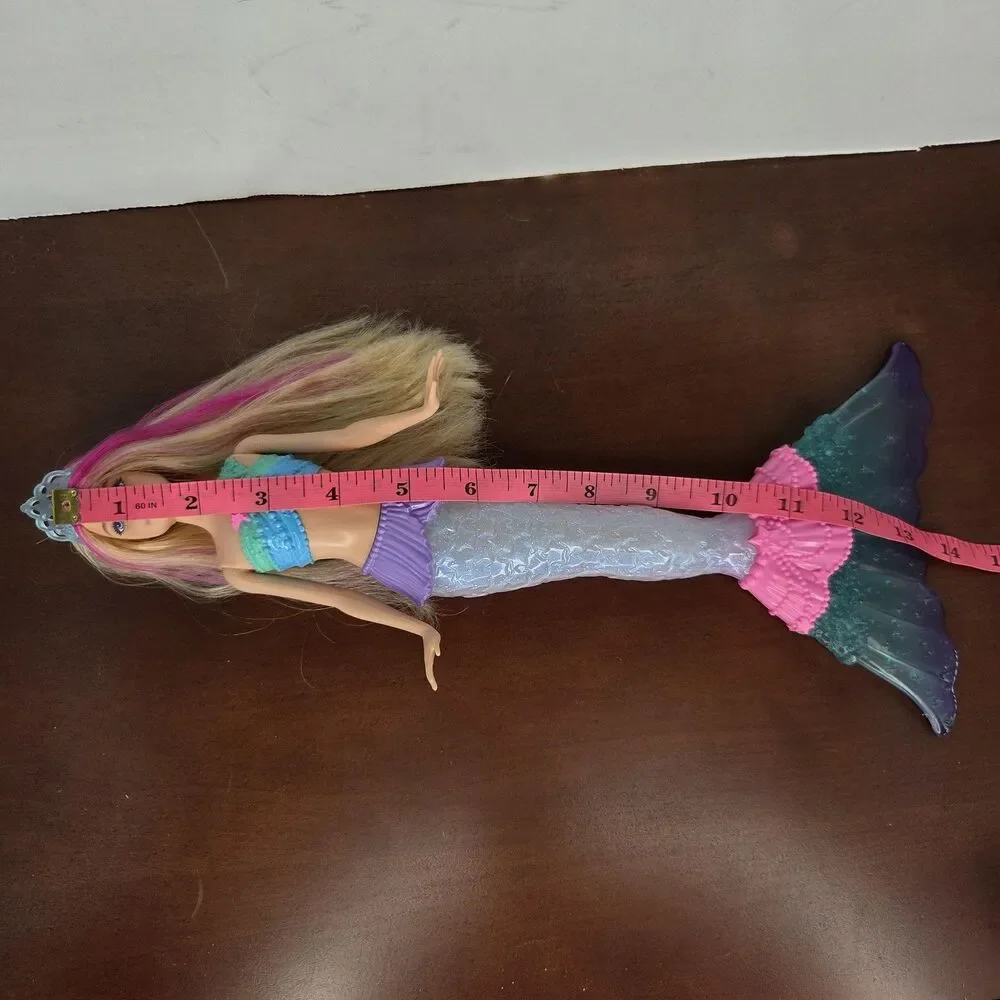 Barbie Dreamtopia Rainbow Lights Mermaid Doll Blonde Light-up Tail Star Tiara